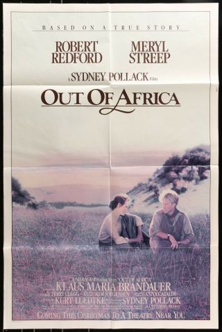 Out Of Africa Robert Redford Ff 1985 1 Sheet Movie Poster 27 X 41