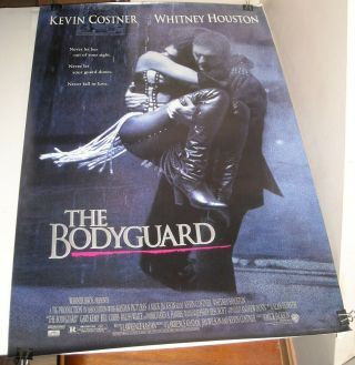 Rolled 1992 The Bodyguard Double Sided Movie Poster Whitney Houston Kev Costner