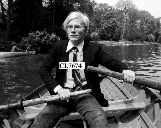 Andy Warhol On A Row Boat Cruise On The Lake In Bois De Boulogne,  France Photo