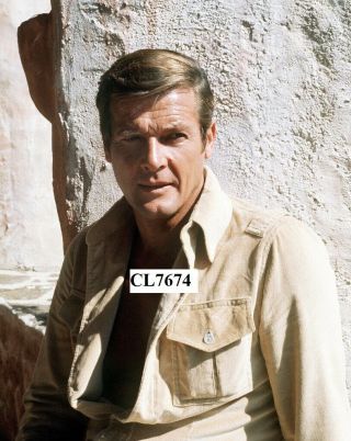 Roger Moore On The Set Of James Bond Movie 