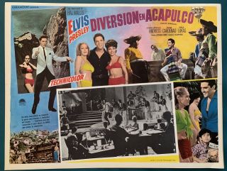 Elvis Presley Fun In Acapulco Ursula Andress Mexican Lobby Card 1963