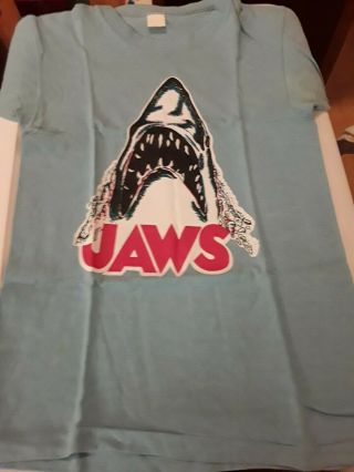 Vintage 1975 Jaws The Movie Promo T Shirt Size Small