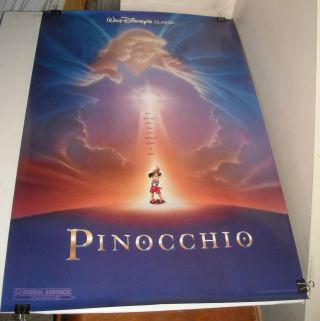 Rolled Walt Disney Pinocchio Double Sided Movie Poster Animated Classic Art