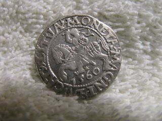 1560.  Poland Medieval Silver Coin.  1/2 Grosze.  For Arturpoland