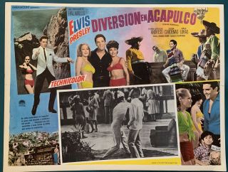 Elvis Presley Fun In Acapulco Mexican Lobby Card 1963