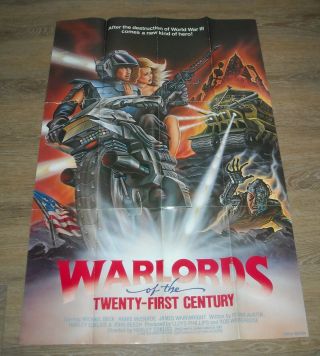 1982 Warlords Of The Twenty First Century 1 Sheet Movie Poster Michael Beck