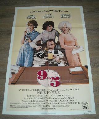 1980 Nine To Five 1 Sheet Movie Poster Dolly Parton Jane Fonda Lily Tomlin