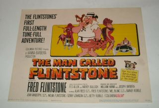 1966 Hanna Barbera The Man Called Flintstone Movie Lobby Card Cartoon Art