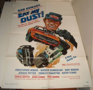 1976 Eat My Dust 1 Sheet Movie Poster Ron Howard Roger Corman Film Teen Comedy