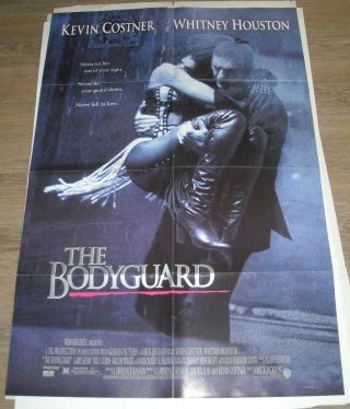 1992 The Bodyguard 1 Sheet Movie Poster Whitney Houston Kevin Costner Romance