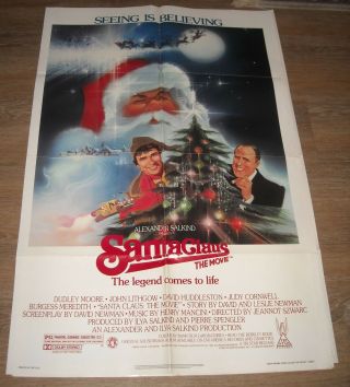 1985 Santa Claus 1 Sheet Movie Poster Painted Art Dudley Moore