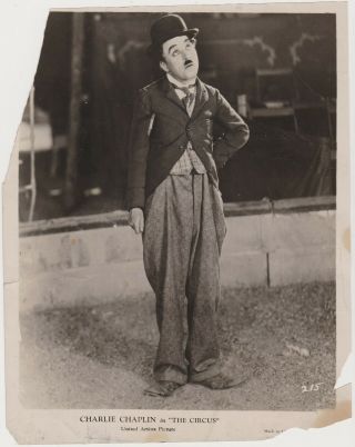 Charlie Chaplin In The Circus 1928 Movie Publicity Still Photo