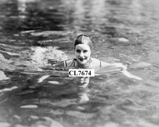Greta Garbo Swimming In The Lake Photo