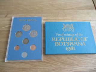 1981 Republic Of Botswana Proof Coin Set - 7 Coins
