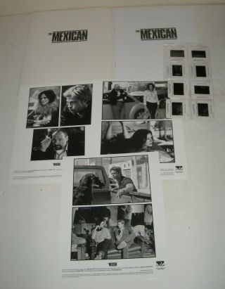 2001 The Mexican Movie Promo Press Kit 3 Photos W Slides Brad Pitt Julia Roberts