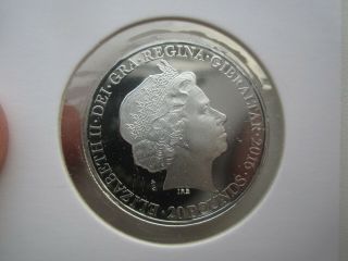 2016 GIBRALTAR 20 POUNDS PROOF SILVER 2