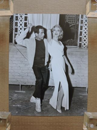 Virna Lisi With Choreographer Robert Sidney Leggy Candid Photo 1965