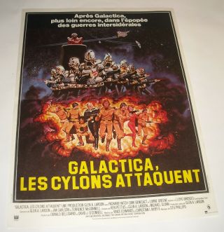 Battlestar Galactica French Movie Poster Richard Hatch Dirk Benedict Cylons