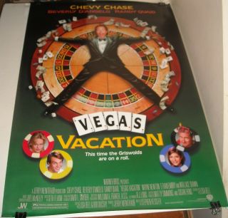 Rolled 1997 Vegas Vacation Movie Poster National Lampoon Chevy Chase Comedy