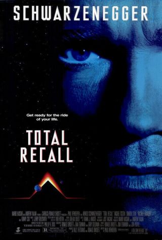 Total Recall (1990) Movie Poster,  Ss,  Nm,  Rolled