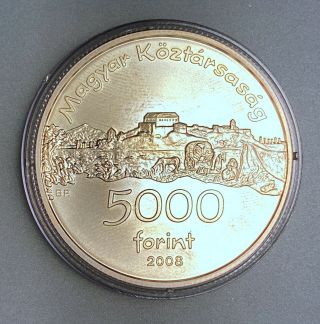 Hungary 5000 Forint 2008 Bp Km 807 Bu Sterling Silver With