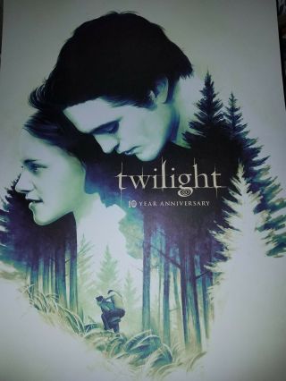 Twilight 10 Year Anniversary Movie Poster Robert Pattinson Kristen Stewart