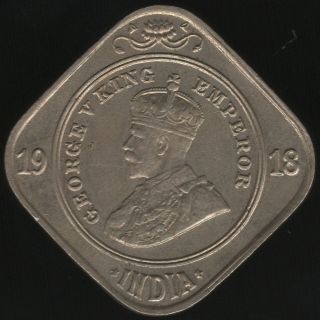 1918 British India George V 2 Annas Coin | World Coins | Pennies2pounds
