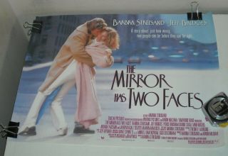 Rolled The Mirror Has 2 Faces 12 X 16 Movie Poster Barbra Streisand Jeff Bridges