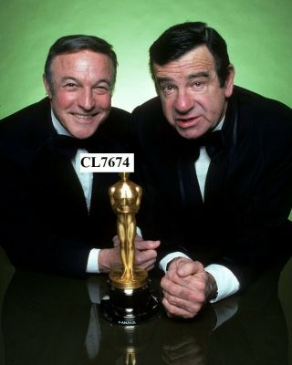 Gene Kelly And Walter Matthau With The Oscar For The 48th Annual Academy Awards