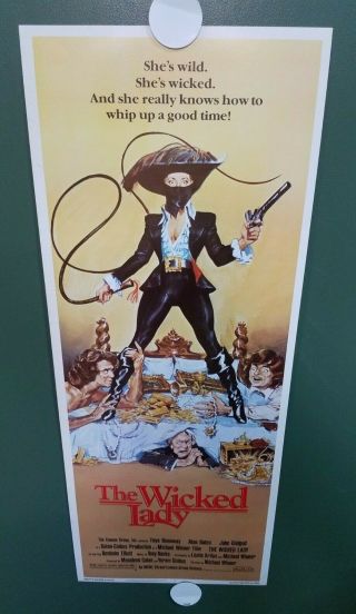 1983 The Wicked Lady Insert Poster 14 " X36 " Faye Dunaway Adventure
