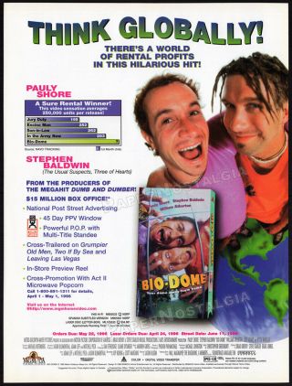 Bio - Dome_original 1996 Trade Print Ad / Promo_pauly Shore_stephen Baldwin