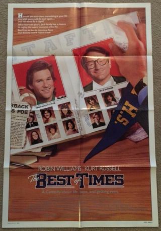 One Sheet Movie Poster 1986 The Best Of Times Robin Williams Kurt Russell
