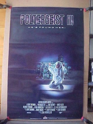 1988 Poltergist Iii Video Store Movie Poster 36 X 24 Rolled
