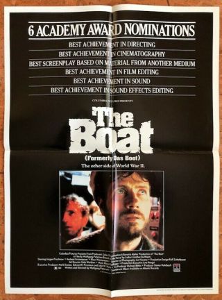 1983 The Boat/das Boot Rca Home Video Poster (18 " X 24 ")
