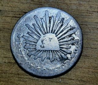 Mexican Silver Coin 1 Real Resplandor Zacatecas