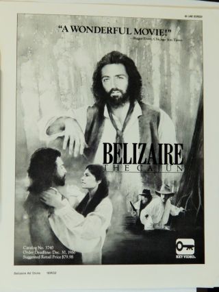 Belizaire The Cajun (armand Assante) (video Dealer Ad Mats 1990s)