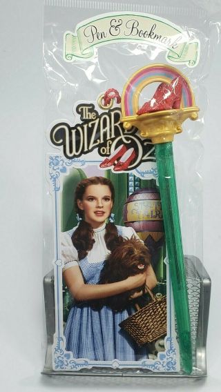 The Wizard Of Oz Dorothy Pen And Bookmark Set Ruby Slippers Rainbow Nip