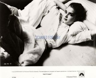 Pretty Baby Brooke Shields 1978 8x10 With Snipe Sheet Attached