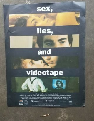 Sex Lies And Videotape Movie Poster James Spader Andie Macdowell 1989 V