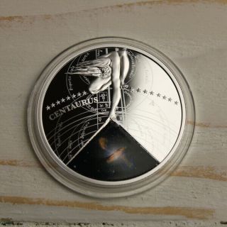 Niue 2015 1$ Centaurus The Most Galaxies Proof Silver Coin