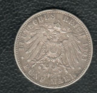 Germany 10 Reich Mark 1903 A Silver