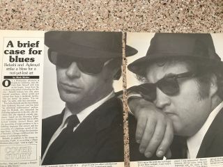 1979 Vintage 4pg Print Article On The Blues Brothers John Belushi Dan Aykroyd