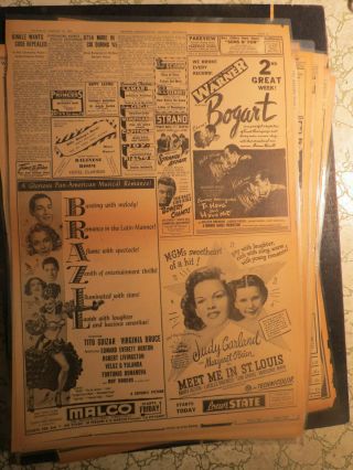 Movie Star Judy Garland Newspaper Meet Me In St.  Louis With Margaret O 