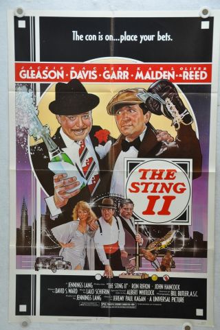 1983 The Sting Ii 1sh Movie Poster 27 X 41 Jackie Gleason Mac Davis