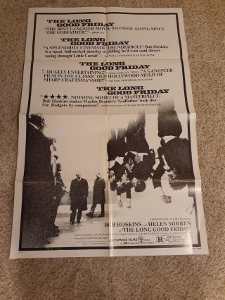 The Long Good Friday Bob Hoskins Vintage 1981 1 Sheet Movie Poster 27 X 41