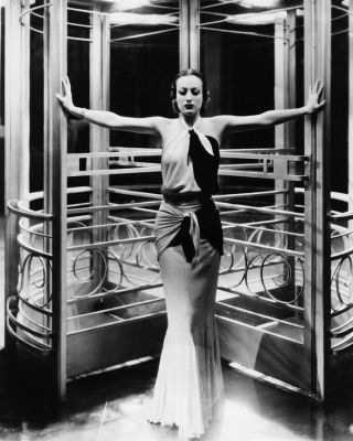 Joan Crawford B&w 8x10 Photograph Art Deco Look