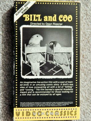 Bill And Coo (vhs 1980s) Academy Award Winner Live Action Film; Dean Riesner Pic