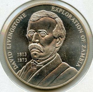David Livingstone 2002 Zambia Proof Coin 1000 Kwacha Exploration - Bk973
