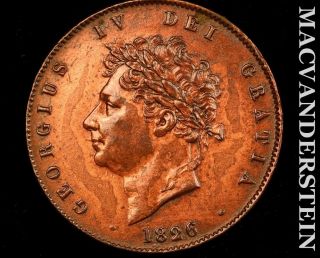 Great Britain:1826 One Half Penny - Scarce V8990