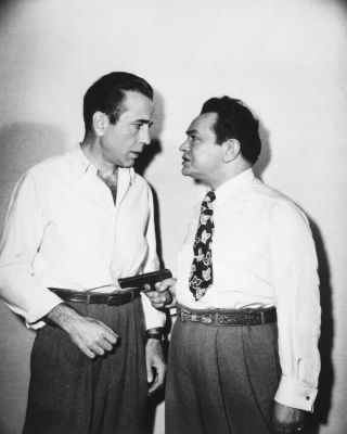 Humphrey Bogart & Edward G Robinson 8x10 B&w Photo